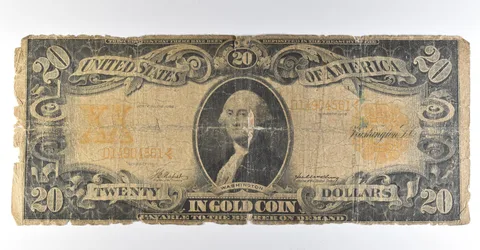 1906 $20 Gold Certificate Large Note Yellow Seal *8351