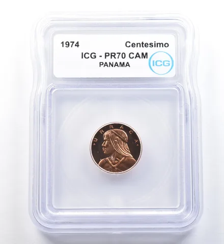 1974 Panama Centesimo PR70 CAM ICG a1127