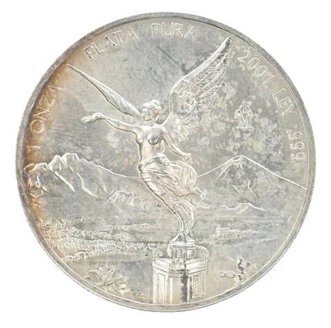 2001 Mo Mexico 1 Onza Silver Libertad Peripheral Tone *6276