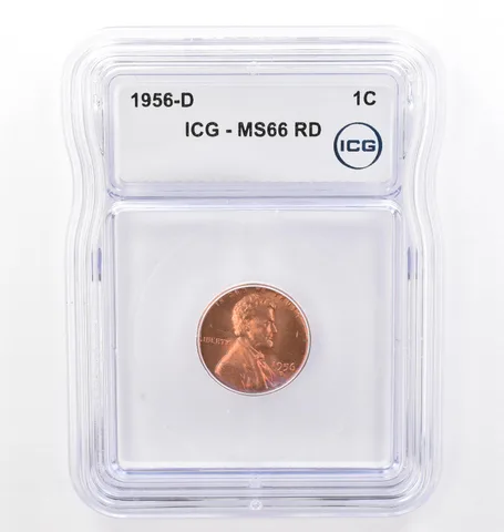 1956-D Lincoln Wheat Cent MS66 RD ICG Beautiful Tone *7723