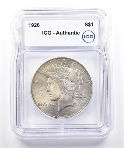 1926 Peace Silver Dollar Authentic ICG *1750