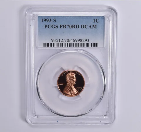 1993-S Lincoln Memorial Cent PR70 RD PCGS Blue Lbl