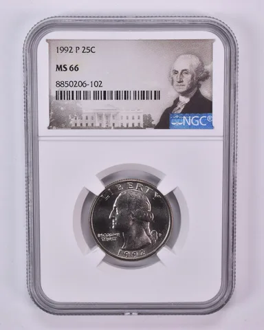 1992-P Washington Quarter MS66 NGC Special Label