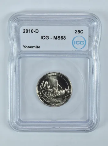 2010-D Washington Quarter ATB Yosemite MS68 ICG