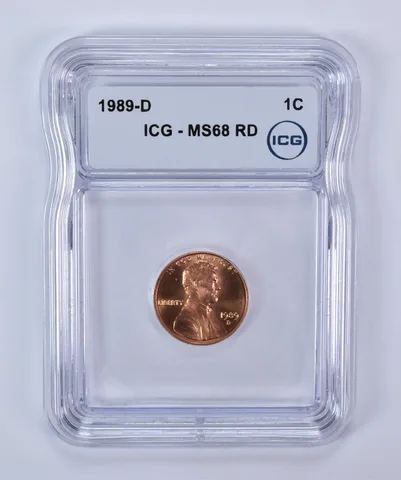 1989-D Lincoln Memorial Cent MS68 RD ICG