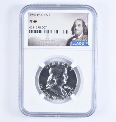 PF69 1956 Franklin Half Dollar - Type 2 - Graded NGC *7297