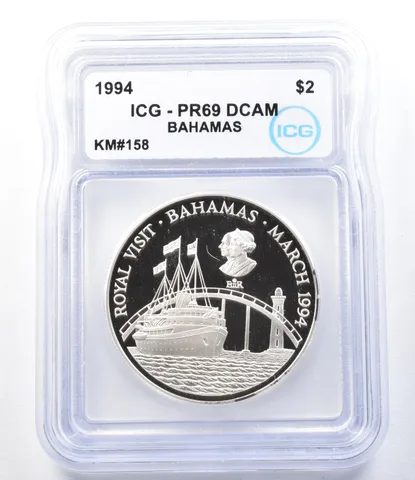 1994 Bahamas 2 Dollars KM#158 PR69 DCAM ICG *8899