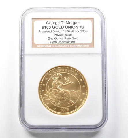 2005 George T Morgan $100 Gold Union 1876 Design 1 Oz Gold Gem Unc NGC *7814