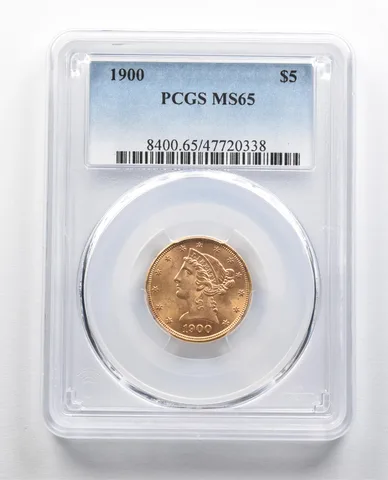 MS65 1900 $5 Liberty Head Gold Half Eagle PCGS a9838