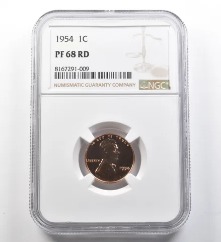 1954 Lincoln Wheat Cent PF68 RD NGC *8097