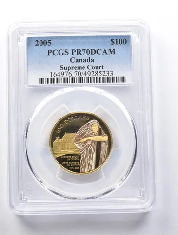 2005 Canada 100 Dollars Gold Supreme Court PR70 DCAM PCGS *1048