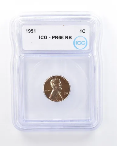 1951 Lincoln Wheat Cent PR66 RB ICG Beautiful Tone *4694