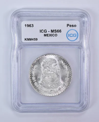 1963 Mexico 1 Peso KM#459 MS66 ICG
