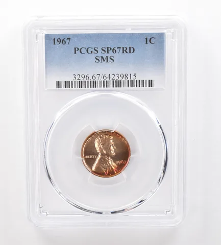 1967 Lincoln Memorial Cent SMS SP67 RD PCGS Beautiful Tone *2107