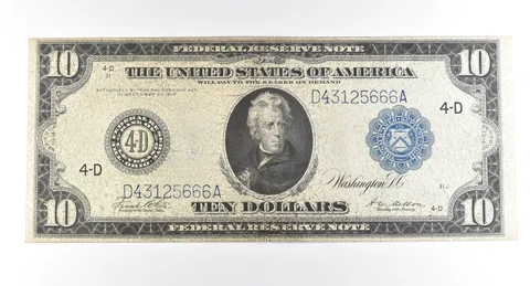 1914 $10 Cleveland OH FRN Large Note Blue Seal *2795