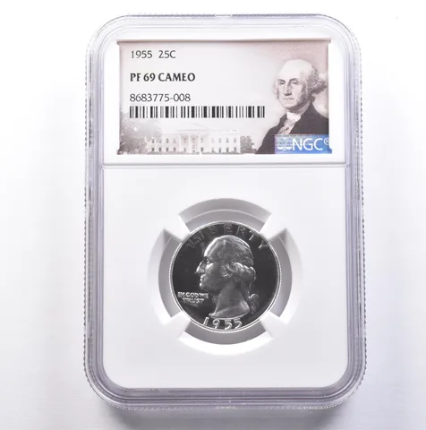 1955 Washington Quarter PF69 CAMEO NGC *9151