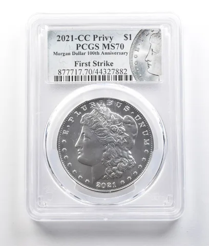 2021-'CC' Morgan Silver Dollar First Strike MS70 PCGS *9439