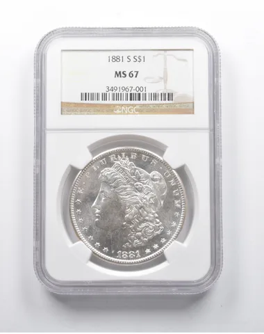 MS67 1881-S Morgan Silver Dollar NGC *8121