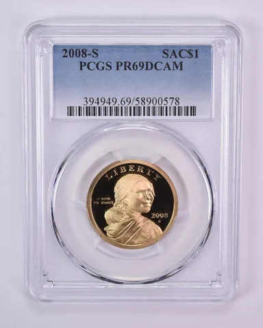 2008-S Sacagawea $1 PR69 DCAM PCGS Blue Label