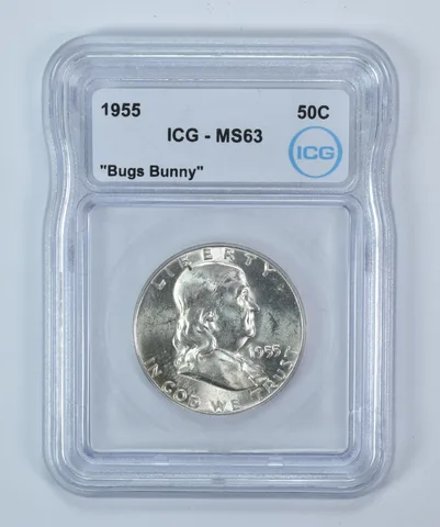 1955 Franklin Half Dollar Bugs Bunny MS63 ICG