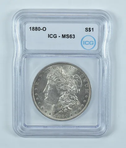 1880-O Morgan Silver Dollar MS63 ICG