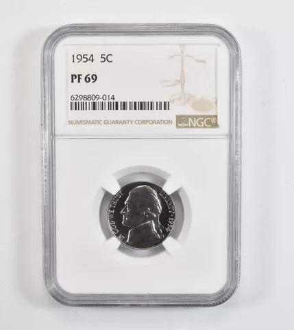 PF69 1954 Jefferson Nickel - Graded NGC *7711
