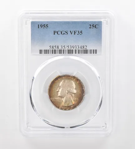 1955 Washington Quarter VF35 PCGS Beautiful Tone *0966