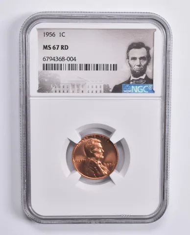 1956 Lincoln Wheat Cent MS67 RD NGC Special Lbl