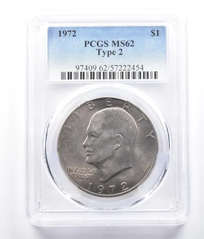 1972 Eisenhower $1 Type 2 MS62 PCGS