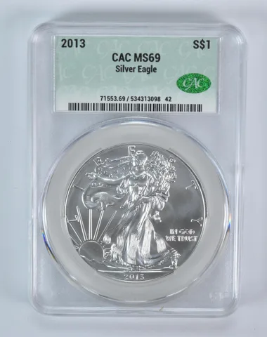2013 American Silver Eagle MS69 CAC CACg