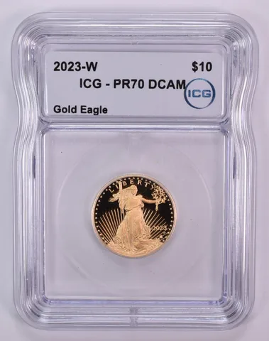 2023-W $10 American Gold Eagle 1/4 Oz Gold PR70 DCAM ICG