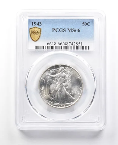 1943 Walking Liberty Half Dollar MS66 PCGS a3030