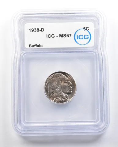 1938-D Indian Head Buffalo Nickel MS67 ICG *0692