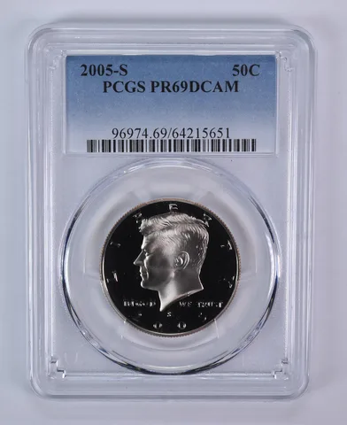 2005-S Kennedy Half Dollar CLAD PR69 DCAM PCGS Blue Label