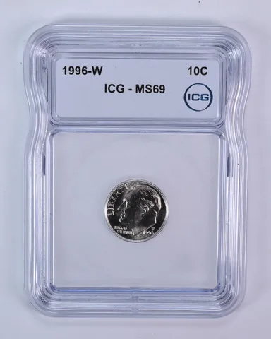1996-W Roosevelt Dime MS69 ICG