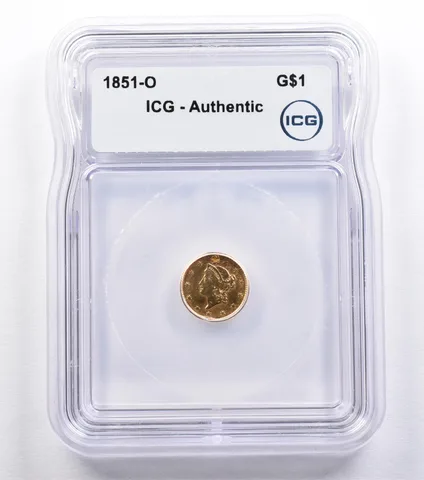 1851-O $1 Liberty Head Gold Dollar Authentic ICG *2200