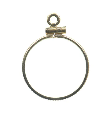 14K 16mm Gold Filled US Half Dime Coin Bezel Pendant Frame Edge *1373