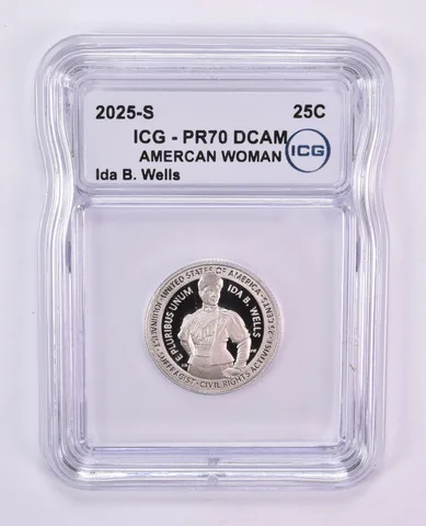 2025-S American Women Quarter Ida Be Wells PR70 DCAM ICG