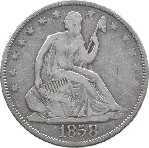 1858 Seated Liberty Half Dollar *4888