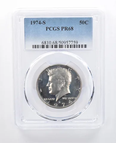 1974-S Kennedy Half Dollar PR68 PCGS Hazy Tone *8115