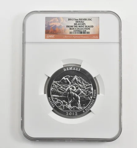 2012 5 Oz Silver Quarter America The Beautiful Denali MS69 DPL NGC *1637
