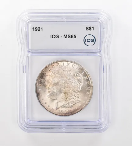 1921 Morgan Silver Dollar MS65 ICG Beautiful Tone *1003