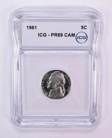 1961 Jefferson Nickel PR69 CAM ICG