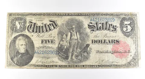 1880 $5 Legal Tender Large Note Red Seal Blue S/N *2701