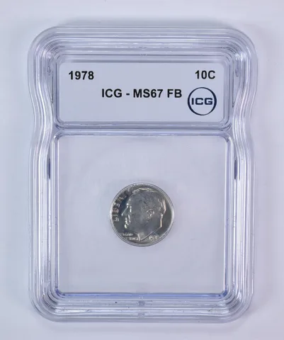 1978 Roosevelt Dime MS67 FB ICG