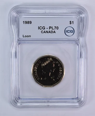1989 Canada 1 Dollar Loon PL70 ICG