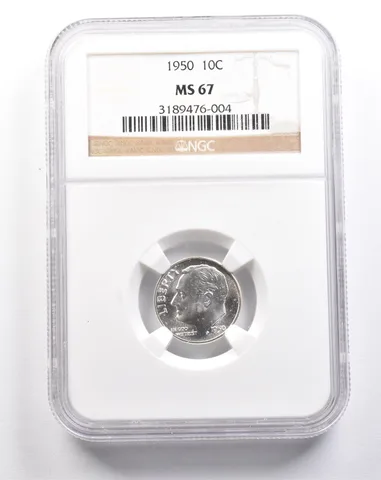 1950 Roosevelt Dime MS67 NGC a4876