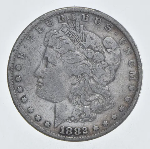 Early - 1882 Morgan Silver Dollar - 90% US Coin *964