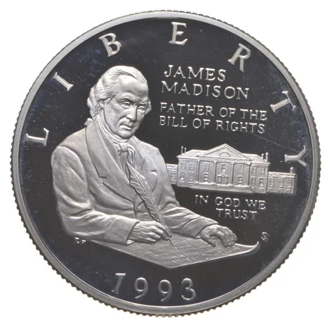 1993-S Proof Madison Bill of Rights Commemorative 90% Silver Half Dollar