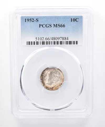 1952-S Roosevelt Dime MS66 PCGS Beautiful Tone *8353
